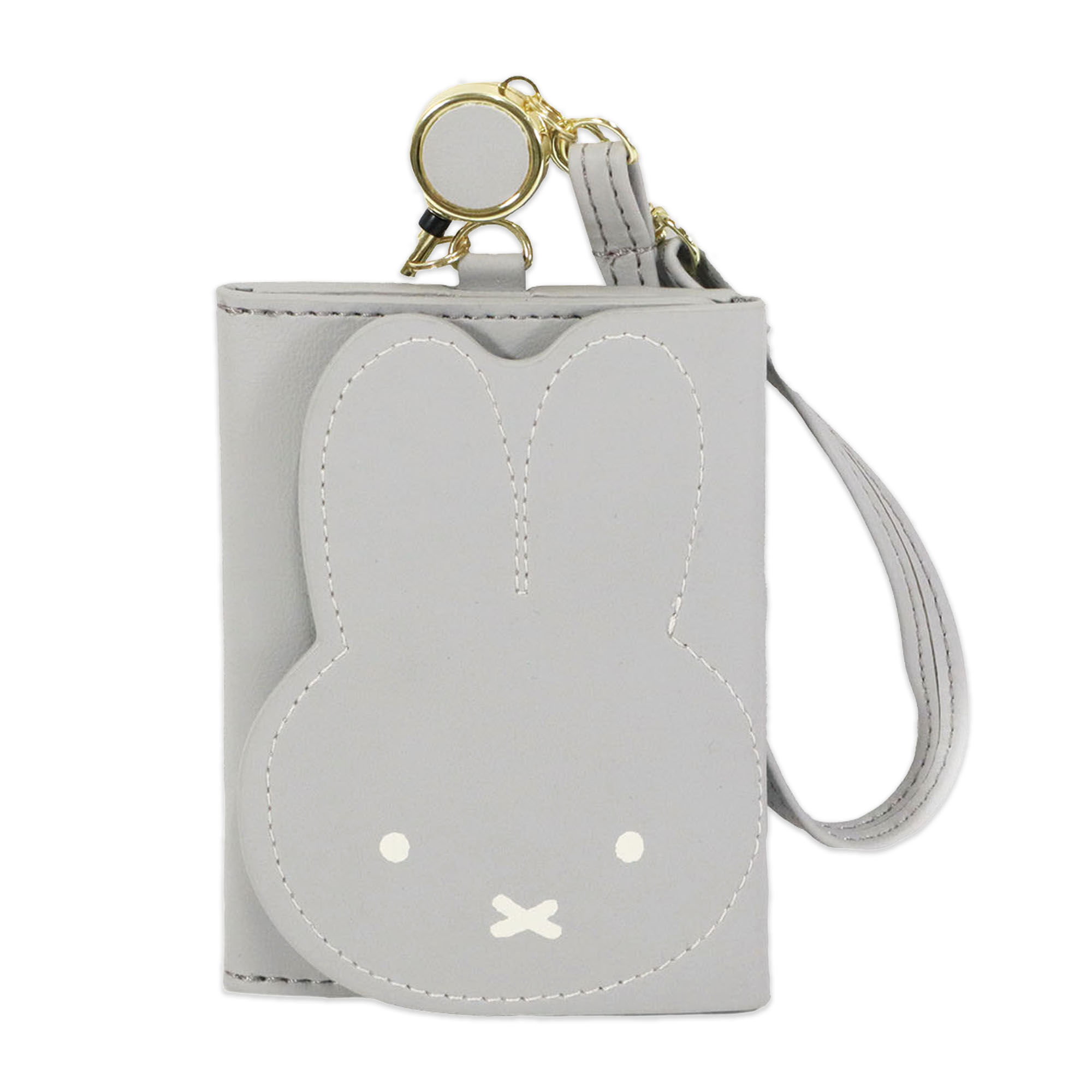 パスケース(未使用品) Miffy（ミッフィー） パスケース リール付き 定期入れ レディース