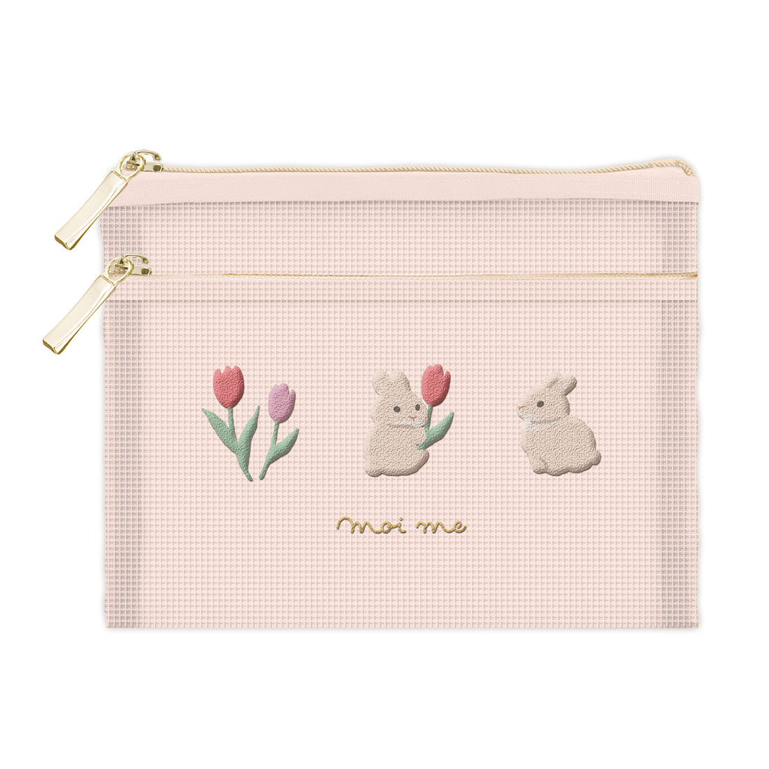 フラットポーチ ミニ モイミー moi me ポーチ 小物入れ メッシュ