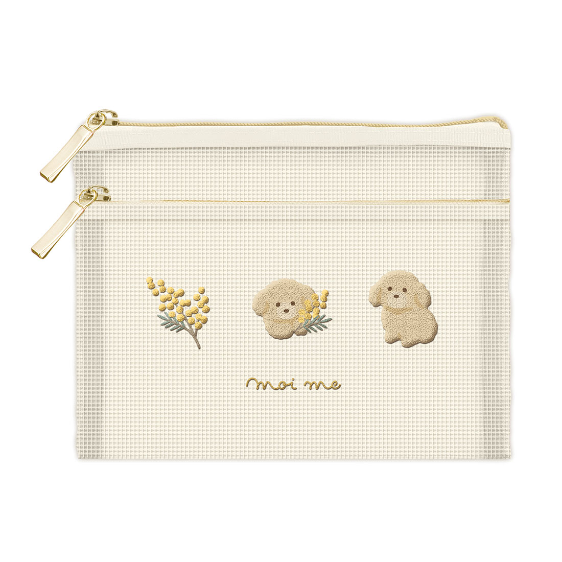 フラットポーチ ミニ モイミー moi me ポーチ 小物入れ メッシュ