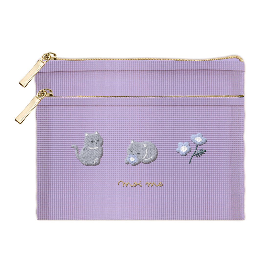 フラットポーチ ミニ モイミー moi me ポーチ 小物入れ メッシュ