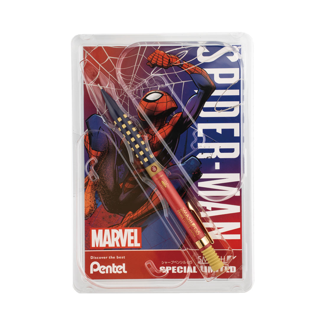 シャープペン MARVEL SMASH 0.5mm ぺんてる スマッシュ マーベル アイアンマン キャプテン・アメリカ スパイダーマン  シャープペンシル 日本製 文房具 鞄