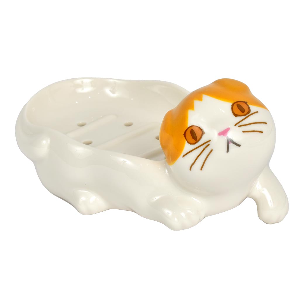 セトクラフト ソープディッシュ 陶器 おしゃれ 猫 グッズ 雑貨 石鹸