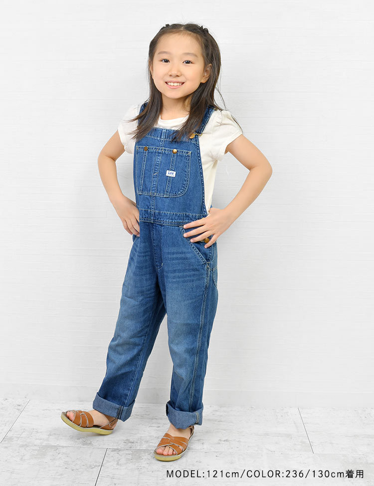 lee オーバーオール キッズ リー キッズ オーバーオール デニム 女の子 男の子 130cm 145cm 160cm 子供 ストレッチ 綿100%  ウオッシュド加工 軽い 動きやすい 鞄 :lee-lk6137:TIS - 通販 - Yahoo!ショッピング