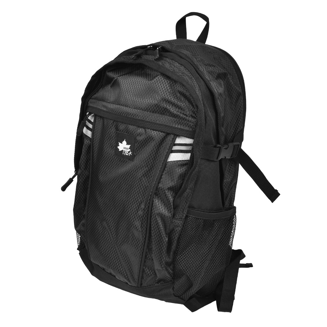 f*4様 ロゴ入り黒リュック LOGOS リュック メンズ 大容量 26L ロゴス リュックサック 拡張