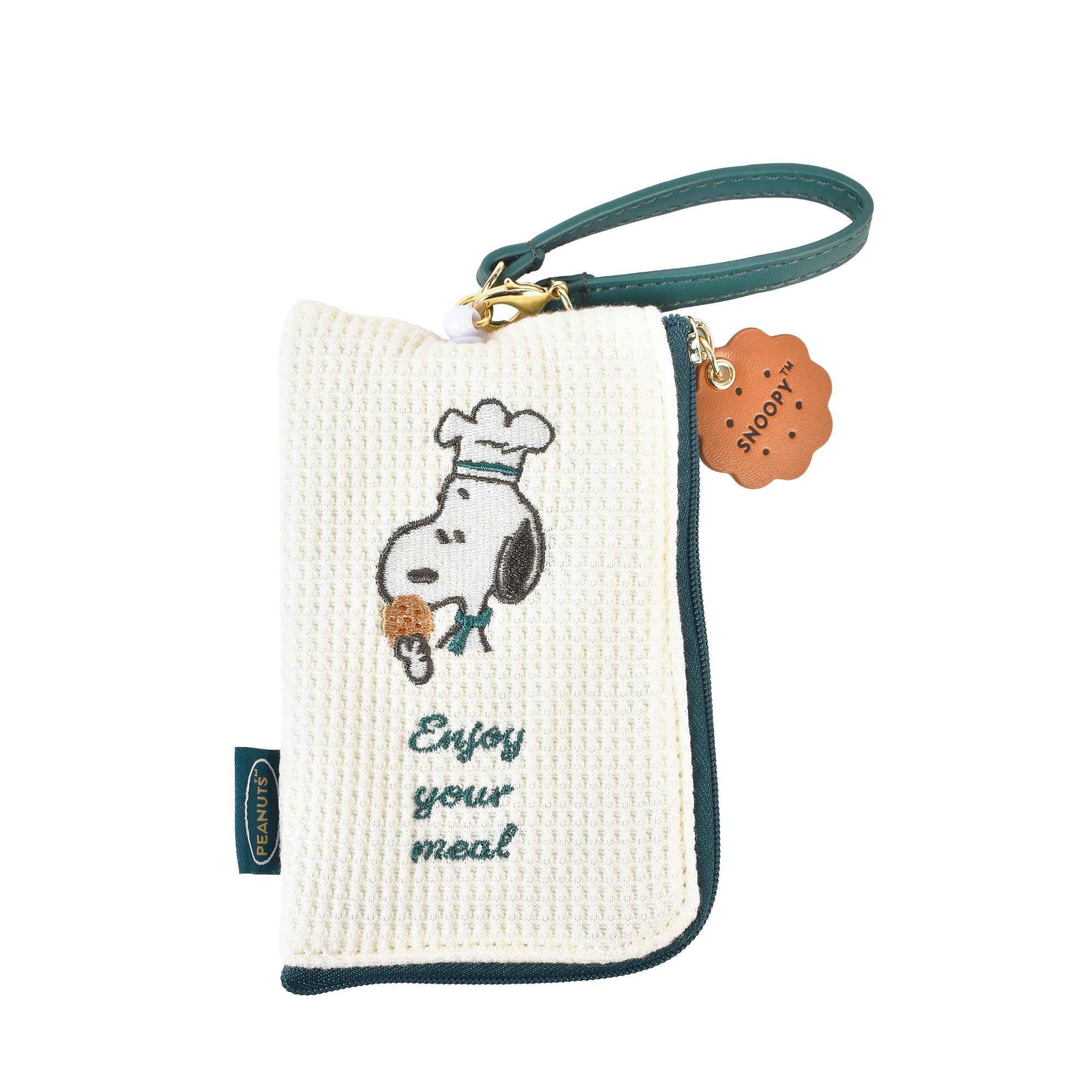 SNOOPY（スヌーピー） パスケース リール付き キーケース 一体型
