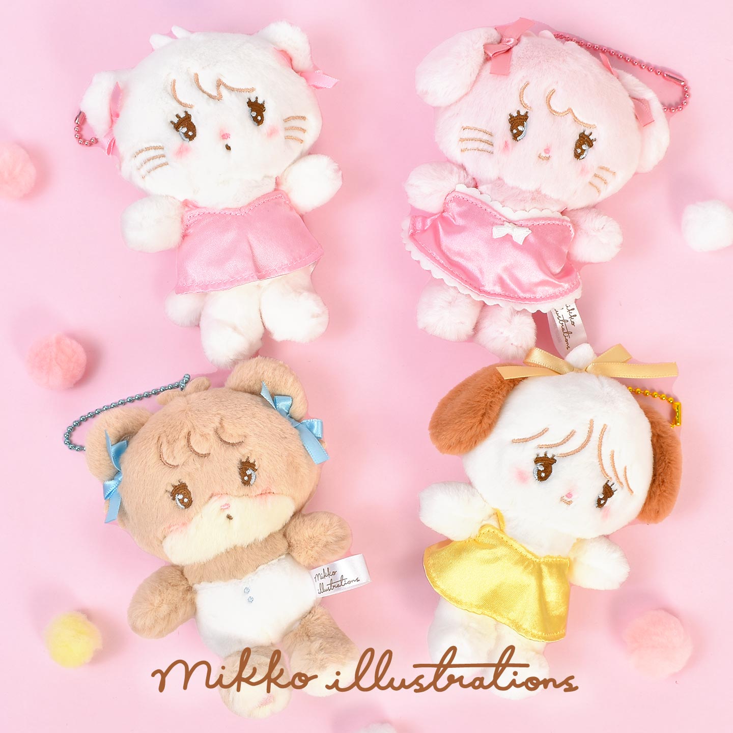 mikko illustrations ぬいぐるみ キーホルダー マスコット