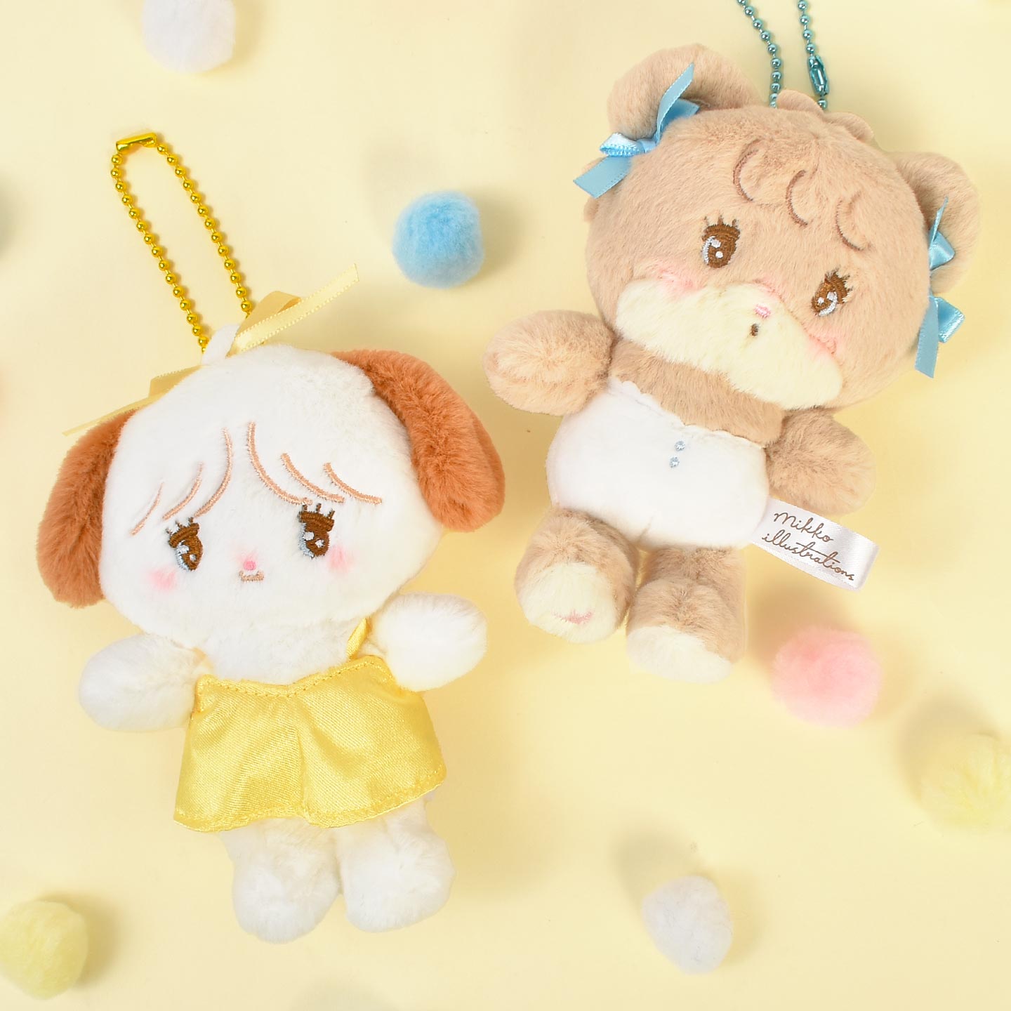 mikko illustrations ぬいぐるみ キーホルダー マスコット