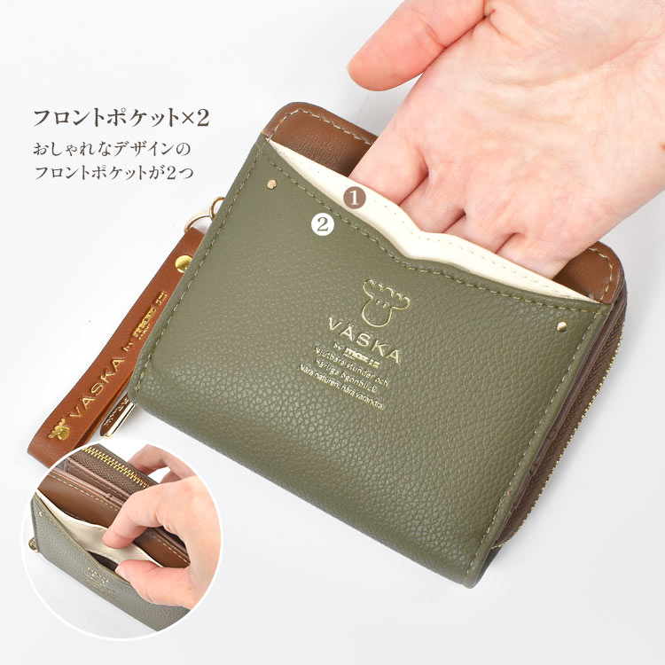 VASKA 財布 by moz 二つ折り財布 レディース ヴェスカバイモズ