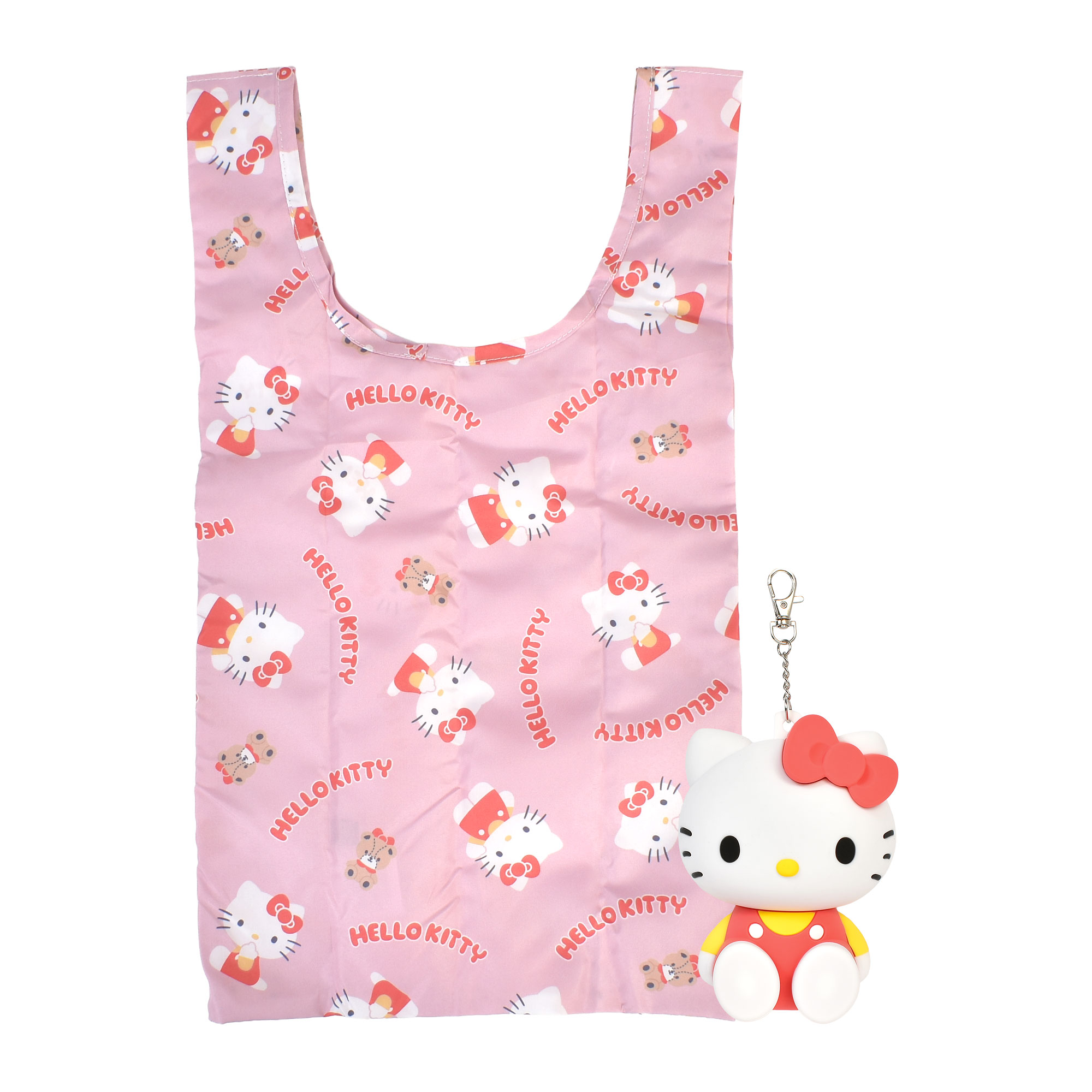 サンリオ エコバッグ 折り畳み ポーチ付き ハローキティ クロミ マイメロディ シナモロール ポムポムプリン ぬいぐるみ キーホルダー | sanrio | 01