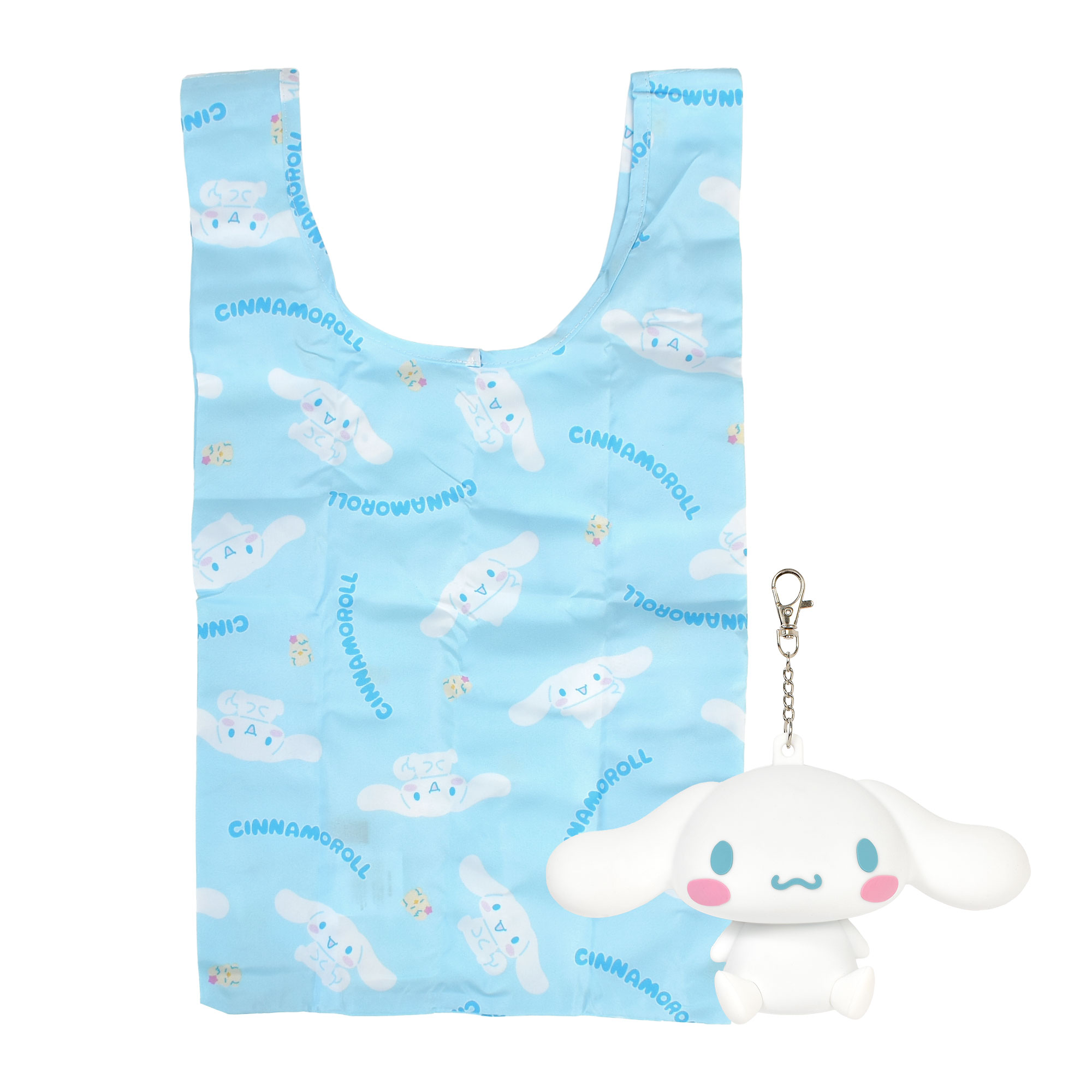 サンリオ エコバッグ 折り畳み ポーチ付き ハローキティ クロミ マイメロディ シナモロール ポムポムプリン ぬいぐるみ キーホルダー | sanrio | 03