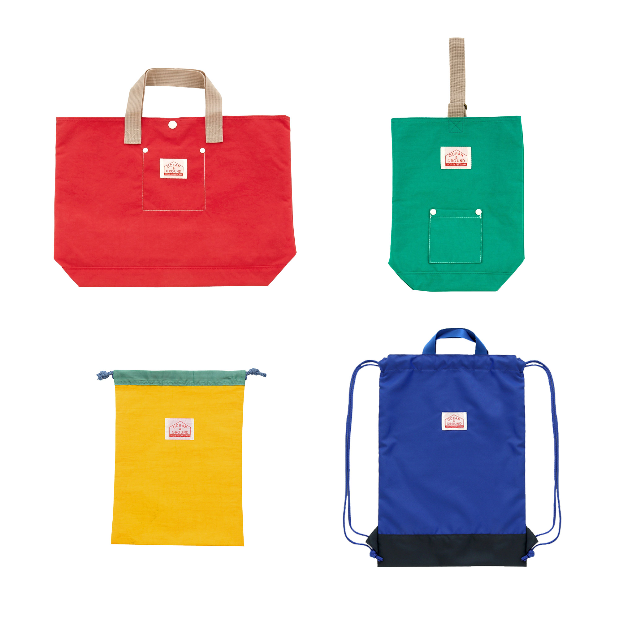 アウトドア風デザイン 入園入学4点セット男の子 女の子 ハンドメイド Ocean&Ground（オーシャンアンドグラウンド） 入園入学セット 4点