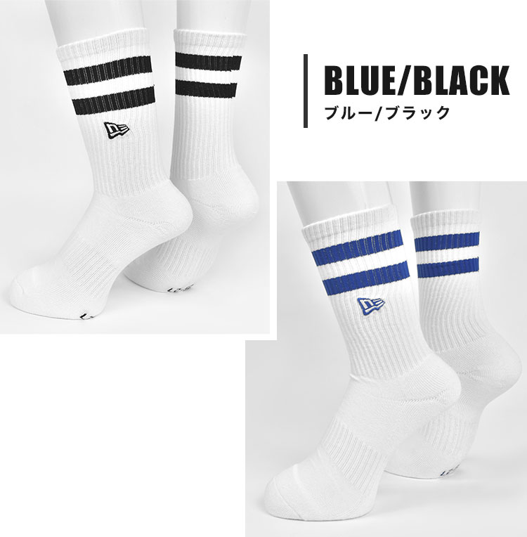 NEW ERA（ニューエラ） 靴下 クルーソックス 2足組 メンズ スポーツ