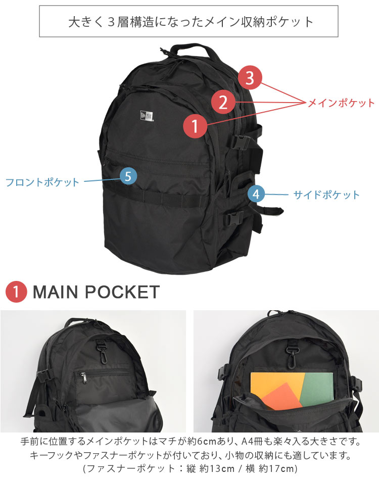 NEW ERA リュック NEWERA 大容量 ニューエラ リュックサック