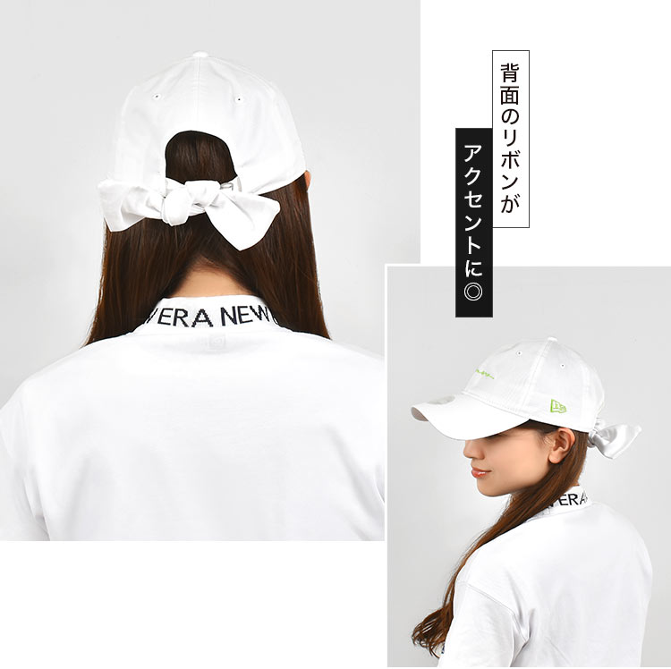 お1人様1点限り】 NEWERA ゴルフ キャップ レディース ニューエラ リボン ブランド 帽子 ロゴ 刺繍 9TWENTY 大人 サイズ 黒 茶  白 女性 サイズ調節可能 日焼け対策 紫外線対策 熱中症対策 ツバ長め ロングバイザー カジュアル シンプル かっこいい おしゃれ 正規品 テニス  ...