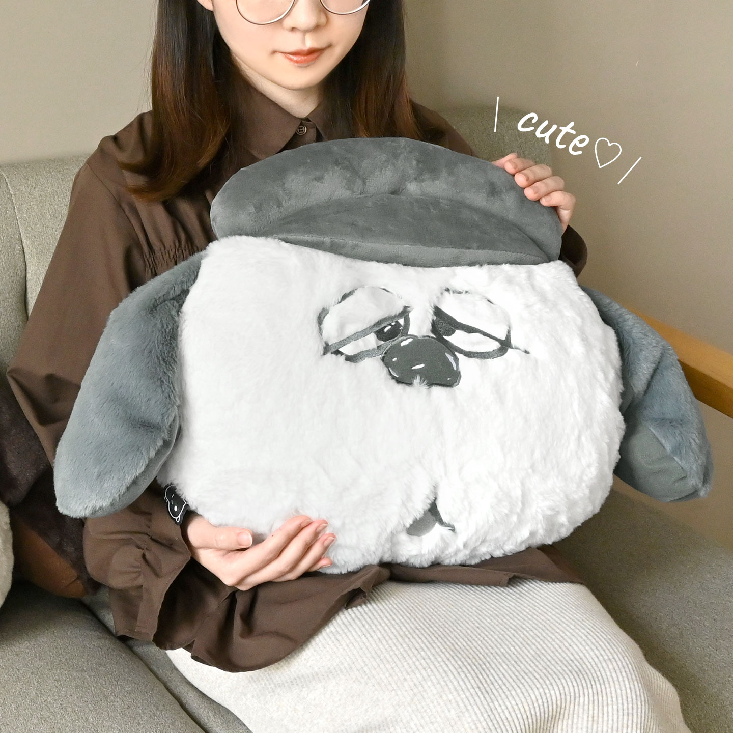 SNOOPY（スヌーピー） フェイス クッション ぬいぐるみ オラフ