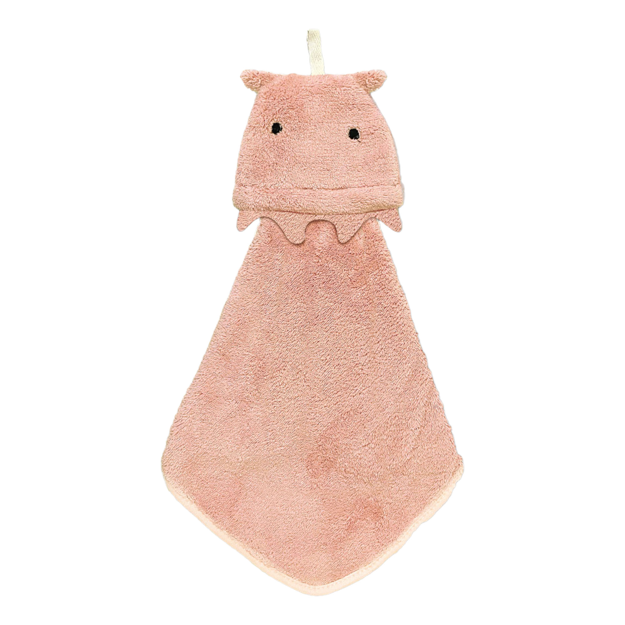ハンドタオル マスコット アニマル 動物 キッズ タオル ループ付き