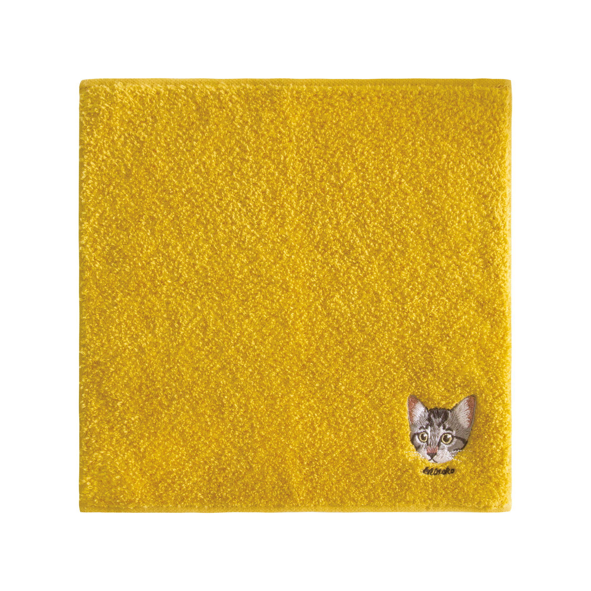 ハンカチタオル 今治タオル 猫 刺繍 うちのニャンコ オーガニック