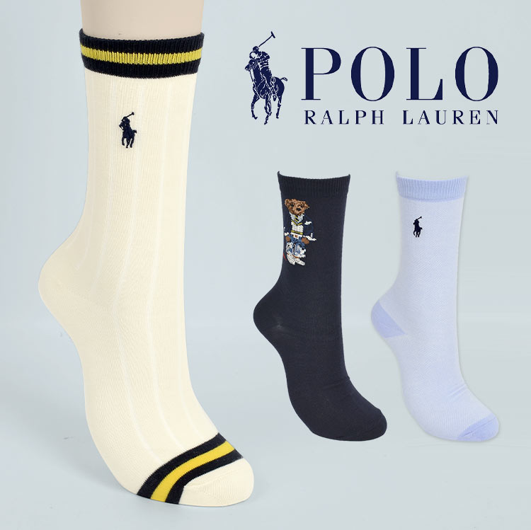 靴下 3足セット POLO RALPH LAUREN ソックス 22〜25cm ポロ