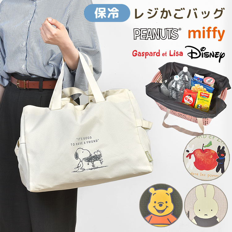 スケーター レジカゴバッグ 保冷 自立 大容量 スヌーピー SNOOPY
