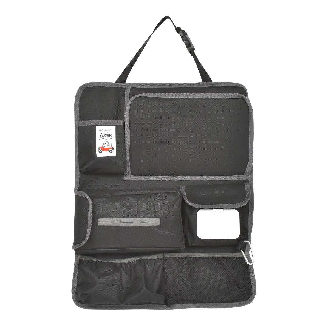 シートバックポケット 車内 テーブル付き 車用収納ポケット 折りたたみ