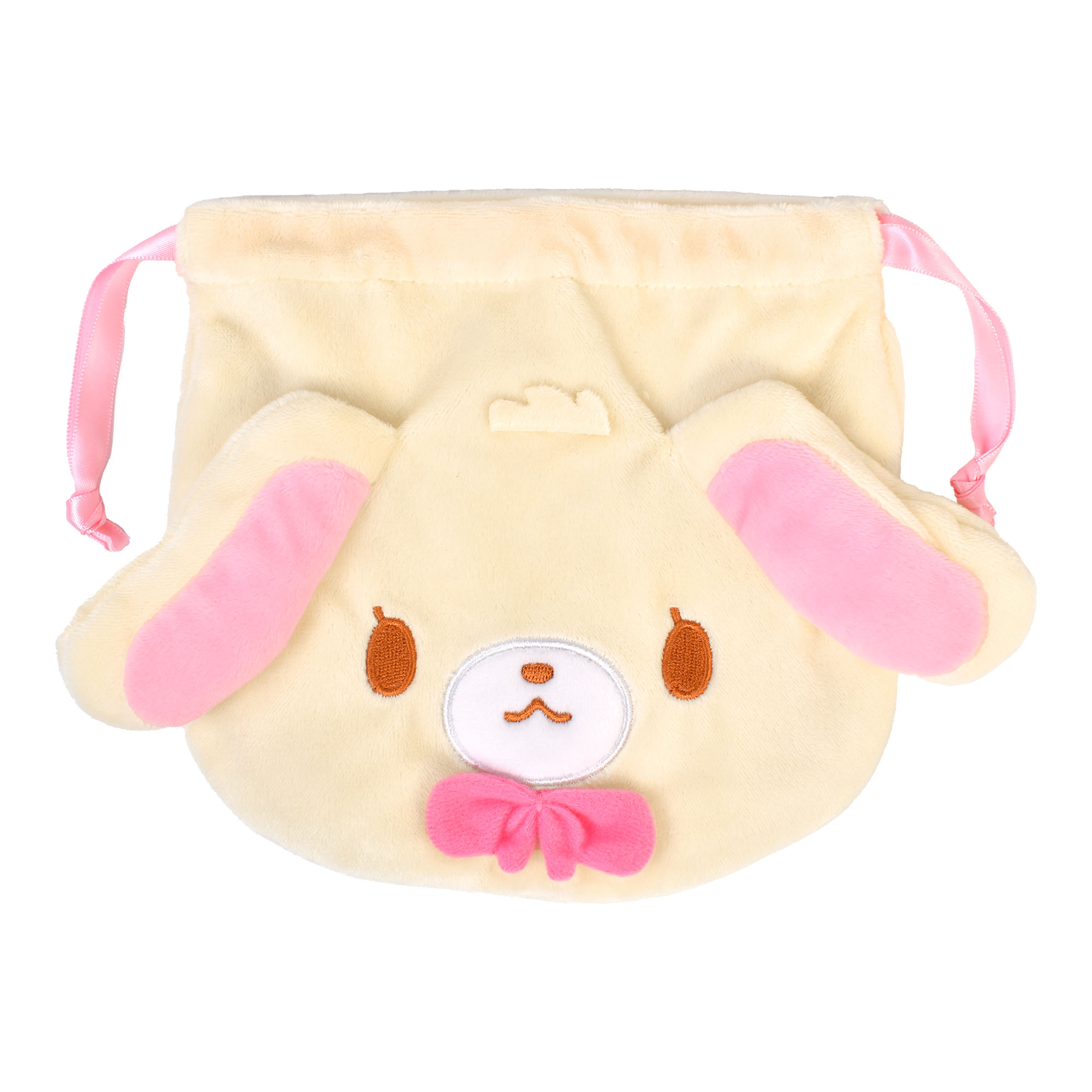日本製　希少　サンリオ シュガーバニーズ 巾着袋 手提げカバン sanrio（サンリオ） シュガーバニーズ ぬいぐるみ巾着 フェイス型 巾着