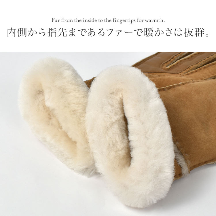 UGG（アグ） 手袋 レディース スマホ 暖かい 本革 シープスキン