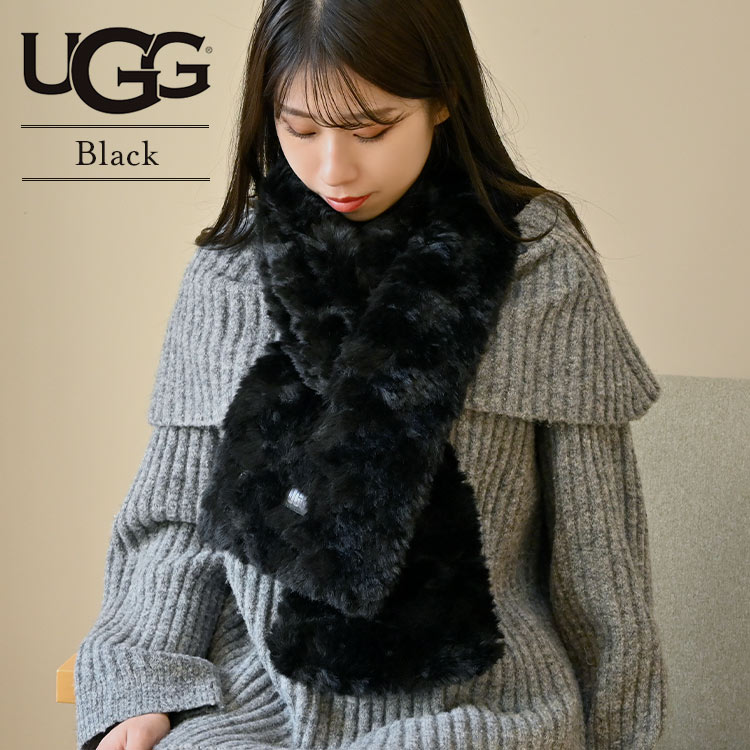 UGG ファーマフラー　ブラック ugg-muf04_2.jpg