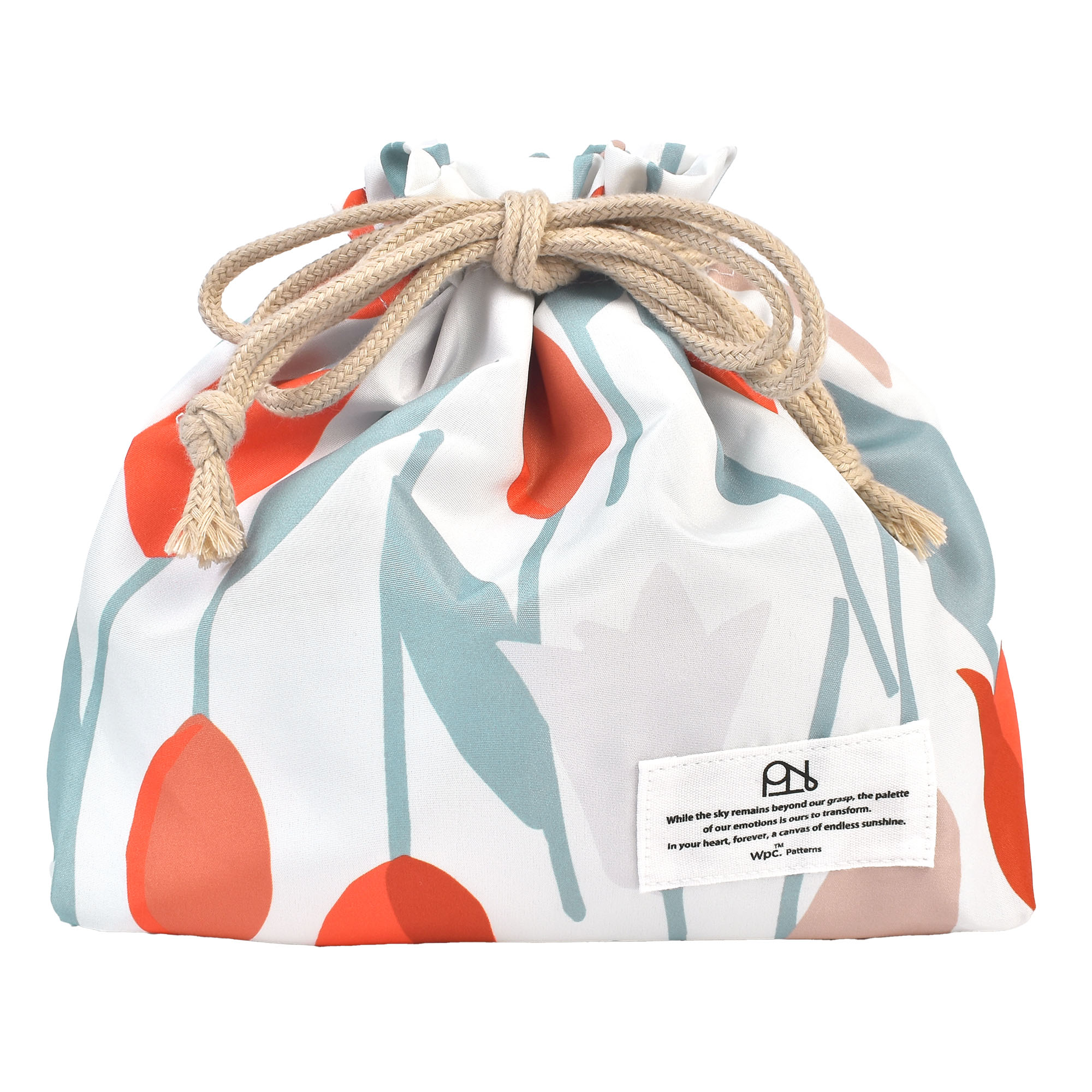 Wpc. Patterns wpc お弁当袋 保冷 巾着 おしゃれ 花柄 北欧 保冷剤