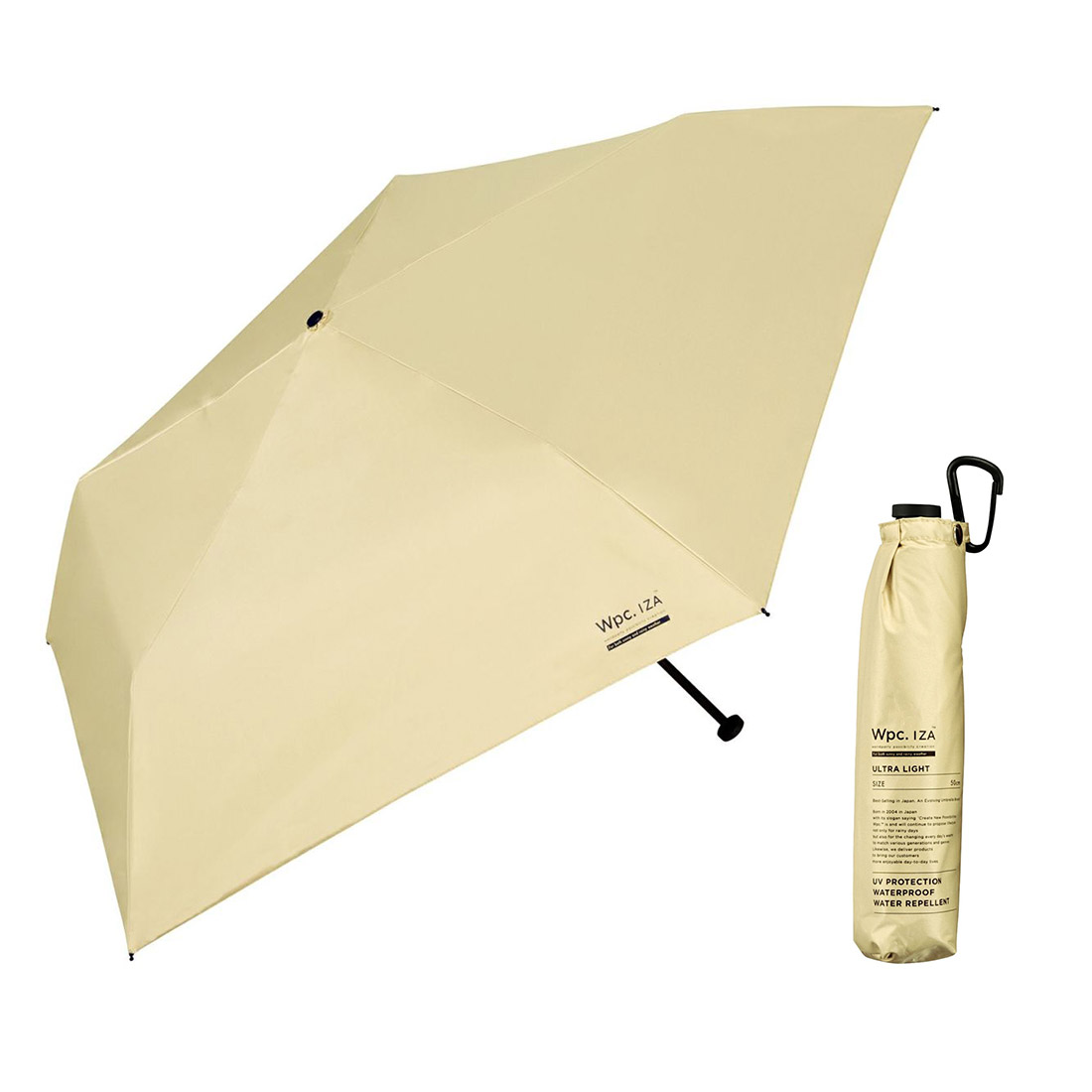 日傘 折りたたみ 完全遮光 軽量 wpc IZA メンズ 晴雨兼用 コンパクト 遮光率100% UVカット 5本骨 小さい 超撥水 紫外線対策 通勤 通学 | Wpc. IZA | 01