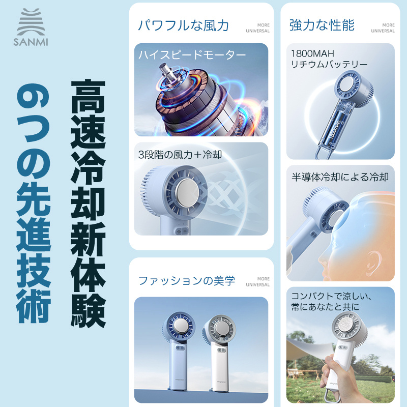 【在庫一掃 激安】扇風機 小型 ハンディファン 羽なし 2024 静音 軽量 40%節電 3秒瞬間冷却  大容量 冷却プレート 充電式 卓上 手持ち 熱中症対策 卓上扇風機 |  | 40