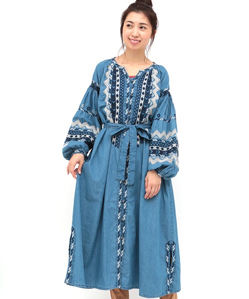 フォーム コットン 特徴 青い ワンピース 冬 Tsuchiyashika Jp