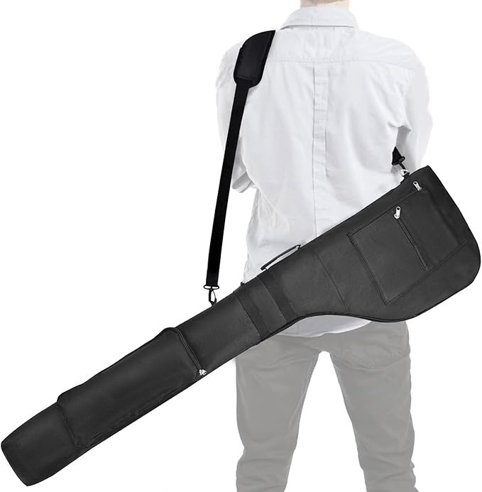 ゴルフ練習用キャディバッグ ブラック ゴルフバッグ バック ゴルフケース 軽量 ゴルフ 練習用 大容量 3