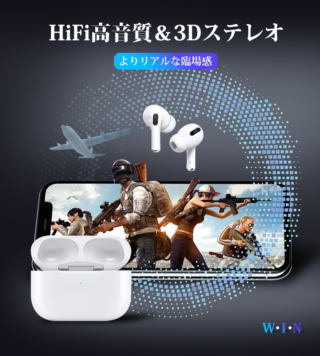 ワイヤレスイヤホン 最新型Bluetooth5.3 68ms低遅延 HIFI高音質 残量表示 ENCノイズキャンセリング AAC マイク内蔵 iPhone android 左右分離型 軽量 小型｜tk-factory07｜11
