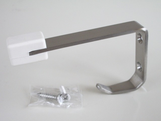 MK/丸喜金属本社 S-218 フック付ボックス戸当 サイズ：100mm 仕上：HL