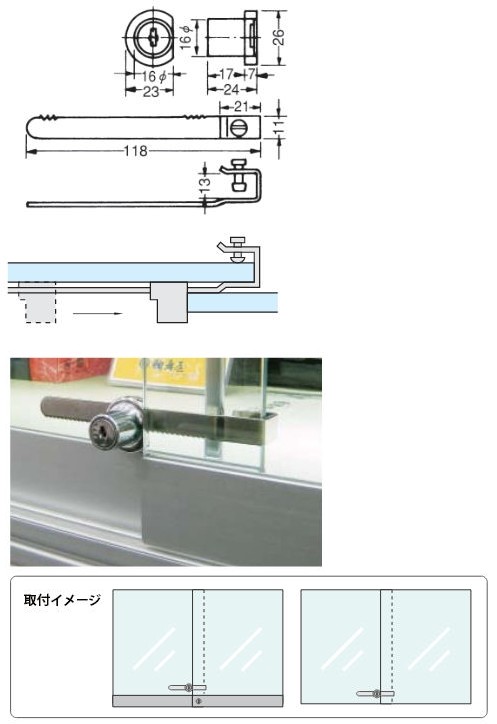 シリンダー硝子栓錠 同番 別番 999 スリーナイン島野 ガラス ショーケース カギ 防犯 :999-glassrock:TK金物ショップタケダ -  通販 - Yahoo!ショッピング