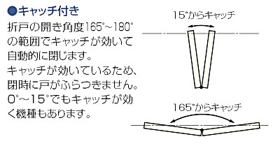 アトム折戸用丁番 キャッチ付