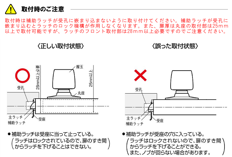 ドアノブ 交換 ゴール 円筒錠 ドアノブ ULW-5E BS:89mm DT:27~37mm