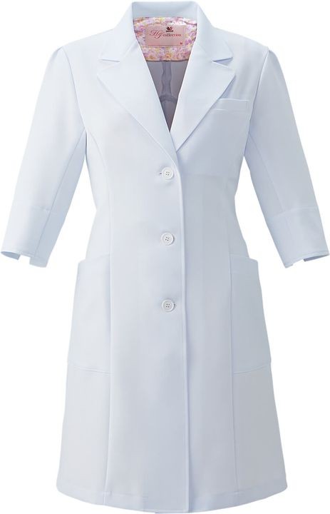 ドクターコート　ワコール　Wacoal　レディース　FOLK　医療　長袖　白衣　おしゃれ　女性用白衣　かわいい　フォーク　fo-hi402
