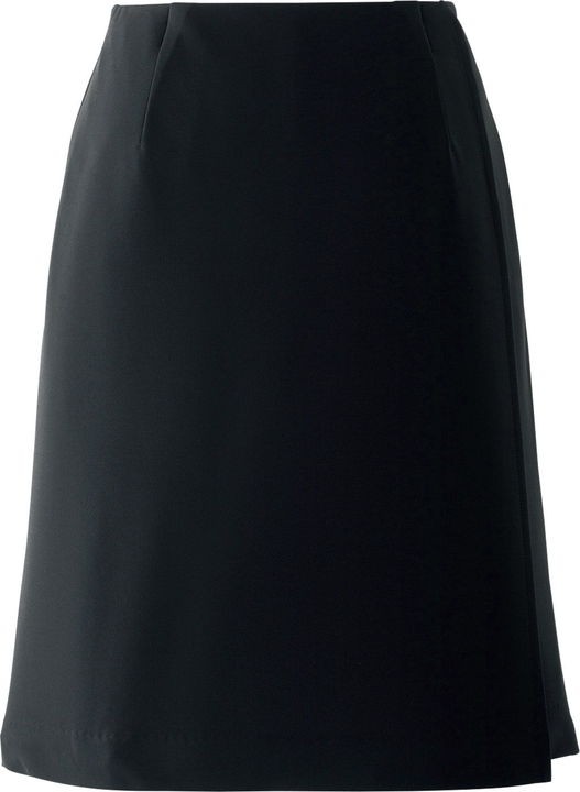 ラップキュロット ひざ丈 ウエストゴム 黒 キュロットパンツ