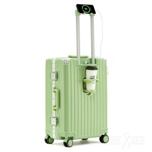 スーツケース フレームタイプ USBポート付き キャリーケース Mサイズ 66L 軽量 大容量 多収...