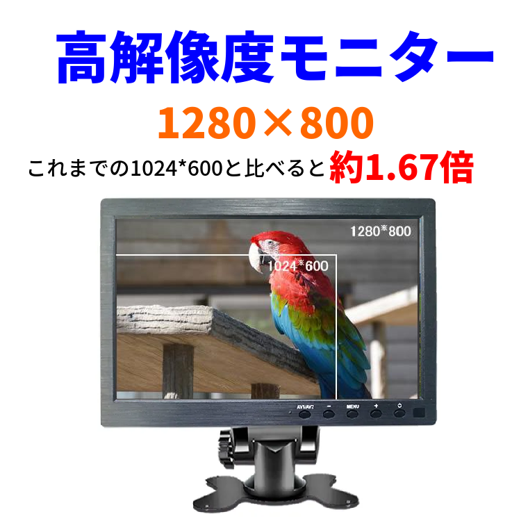 モバイルモニター ミラーリング 10.1インチ IPS 広視野 小型 LEDバック