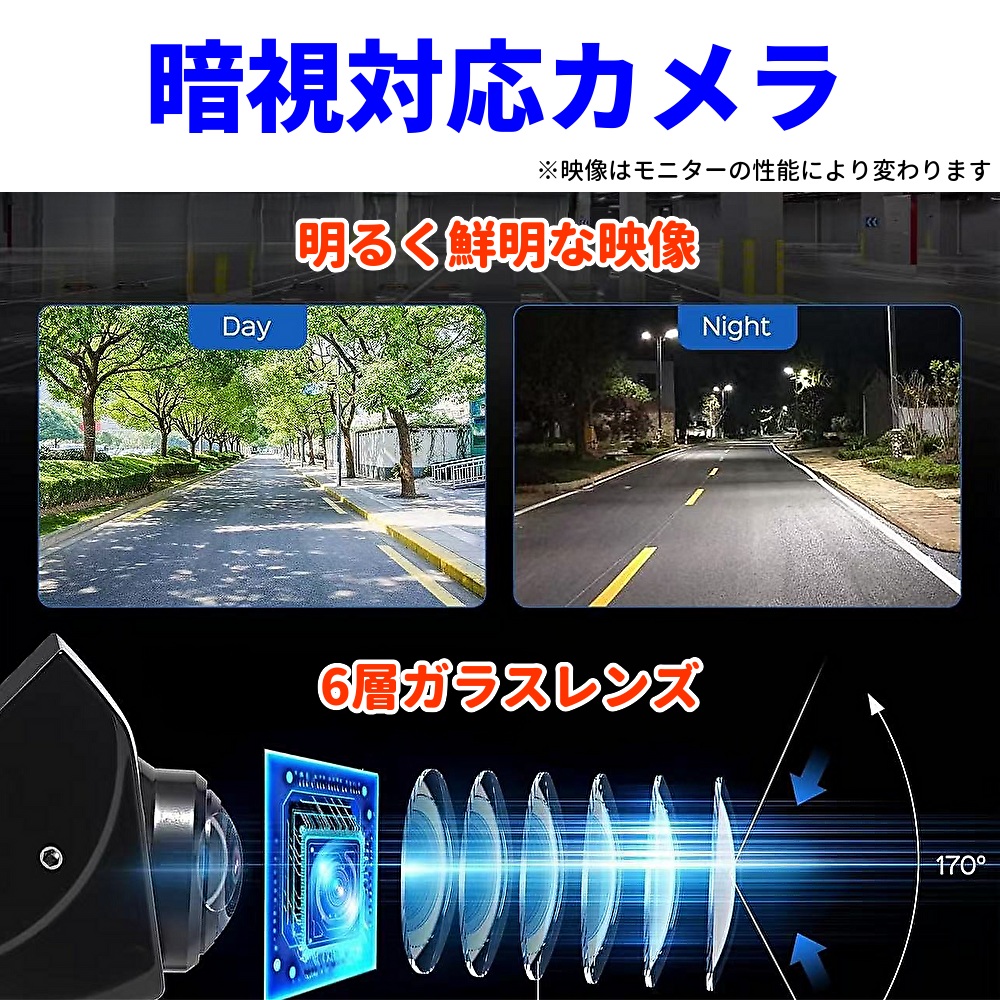 バックカメラ SONY センサー AHD 720P 360°角度 暗視 170°広角 リア