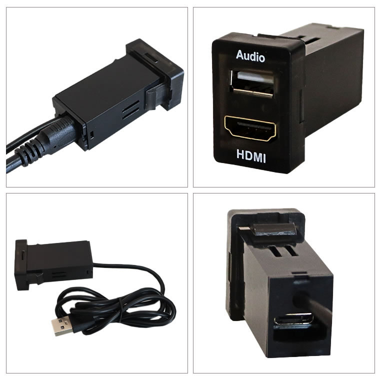 オーディオ中継用USBポート HDMI トヨタ/スズキ/ダイハツ Ａタイプ USB接続通信パネル スマホ充電器 スイッチパネル スイッチホール  TOYOTA車 Audio用 :a-toyota-hdmi:TKサービス 通販 