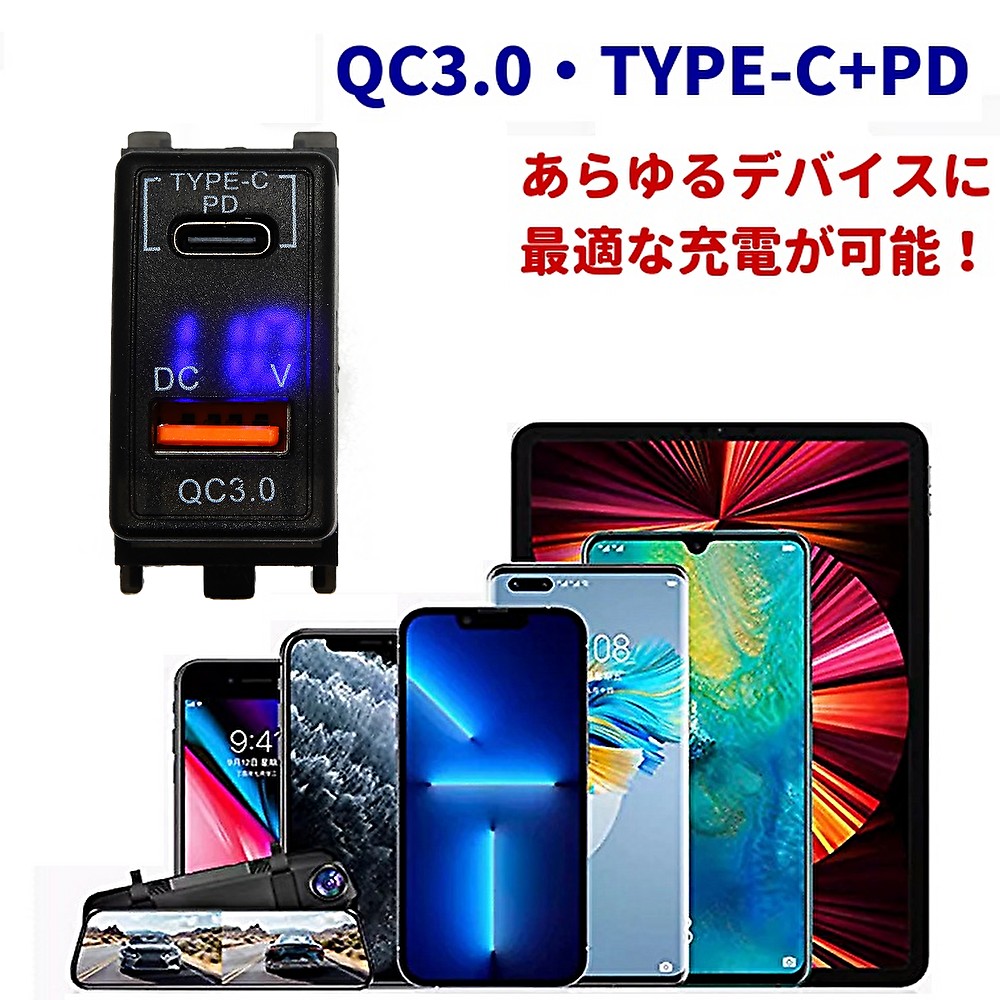 電源ソケット USBポート PDポート タイプC パネル 充電器 USB 電源ソケット USBポート PDポート タイプC パネル 充電器 USB
