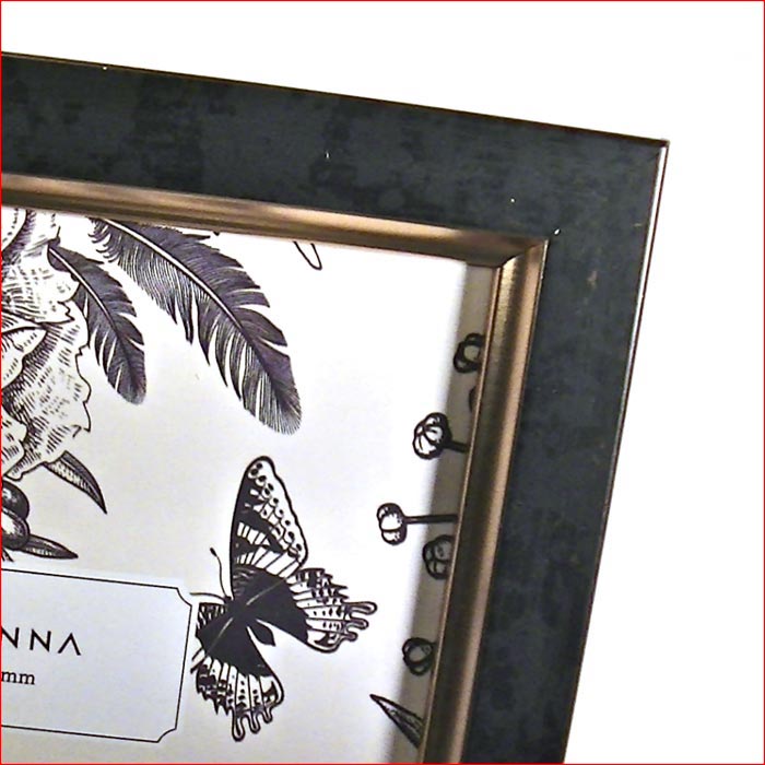 フォトフレーム 写真立て はがきサイズ 横置き 縦置き 縦横 壁掛け　アンティーク フォトスタンド ベージュ ブラック ブルー 0711-643 | ブランド登録なし | 02