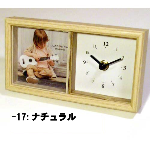 フォトフレーム&クロック 木製 置き時計 & ミニサイズのフォトフレーム　0712-172 母の日 プレゼント ギフト｜tkcoll｜02