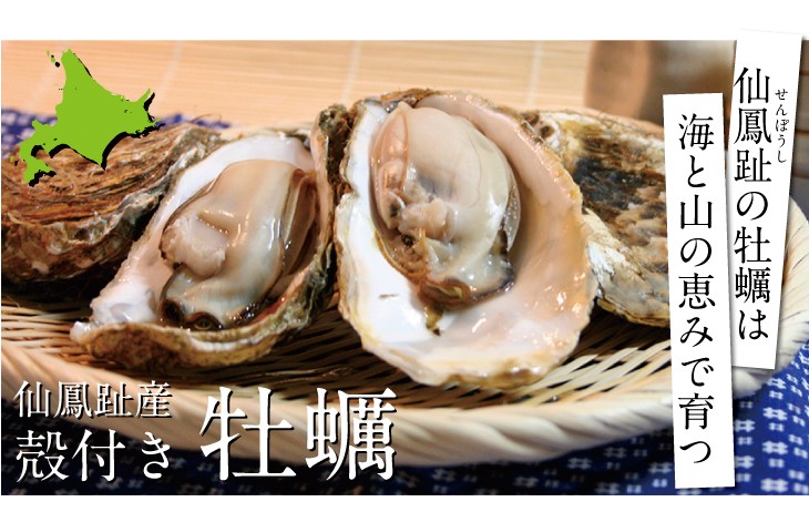 北海道仙鳳趾（せんぽうし）殻付牡蠣 Sサイズ（90g〜149g） 10個
