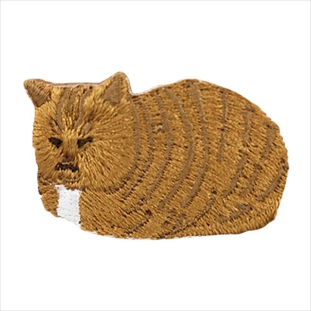 猫刺繍ねこししゅう-ブローチ＆ステッカー ねこ刺繍ブローチピン 