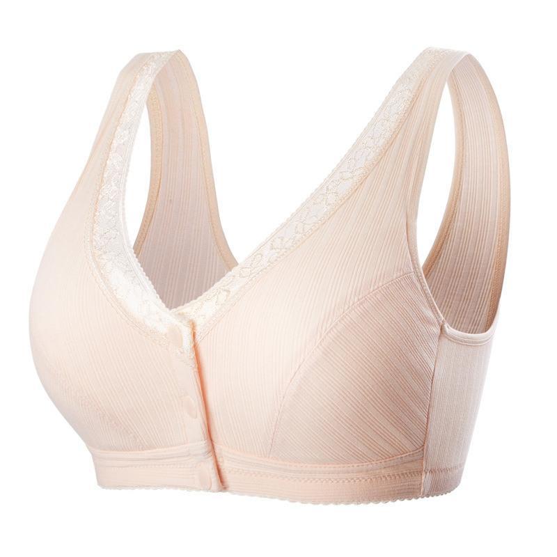 授乳ブラ マタニティブラ 前開き レース ノンワイヤー 育乳ブラ ナイトブラ 授乳ブラジャー  スナップボタン 無地 |  | 03
