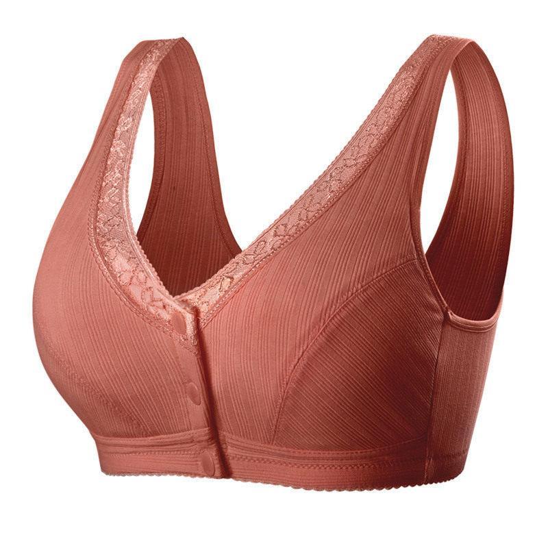 授乳ブラ マタニティブラ 前開き レース ノンワイヤー 育乳ブラ ナイトブラ 授乳ブラジャー  スナップボタン 無地 |  | 04
